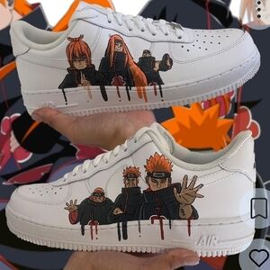 Custom Anime White Athletic Shoes